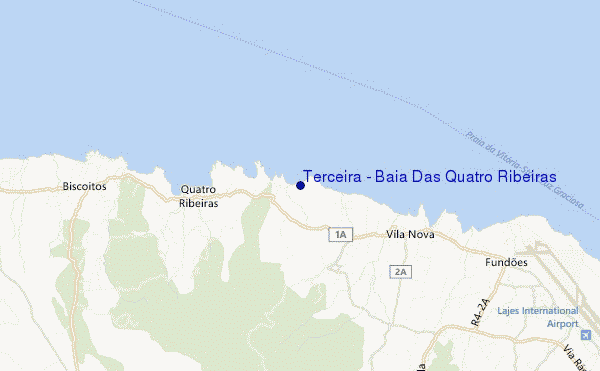 locatiekaart van Terceira - Baia Das Quatro Ribeiras