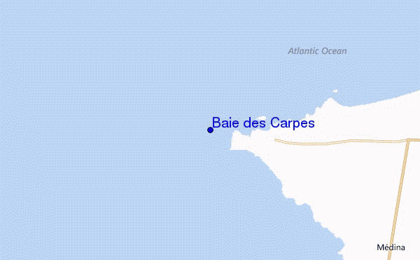 locatiekaart van Baie des Carpes