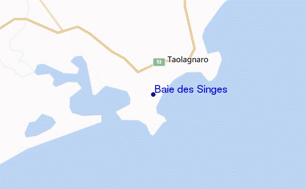 locatiekaart van Baie des Singes