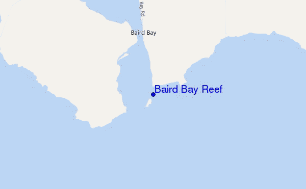 locatiekaart van Baird Bay Reef