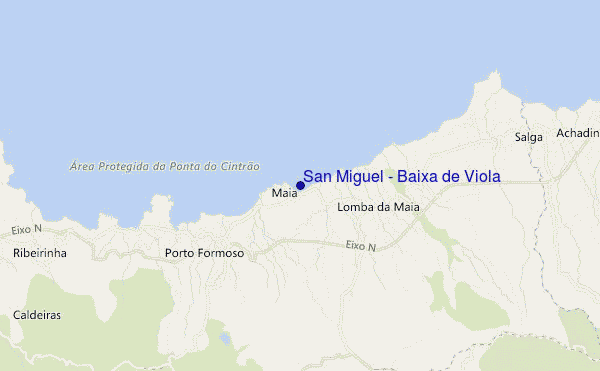 locatiekaart van San Miguel - Baixa de Viola