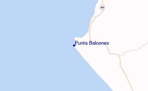 locatiekaart van Punta Balcones