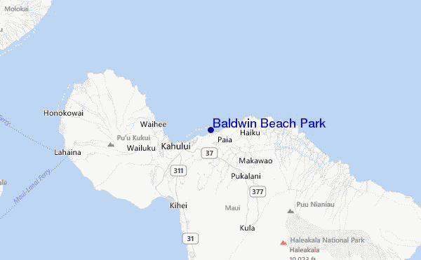 Baldwin Beach Park Location Map