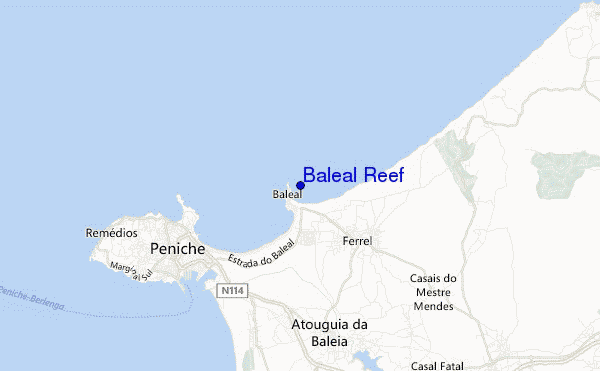 locatiekaart van Baleal Reef