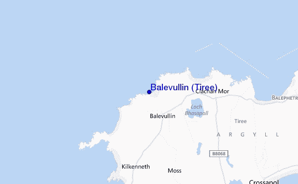 locatiekaart van Balevullin (Tiree)