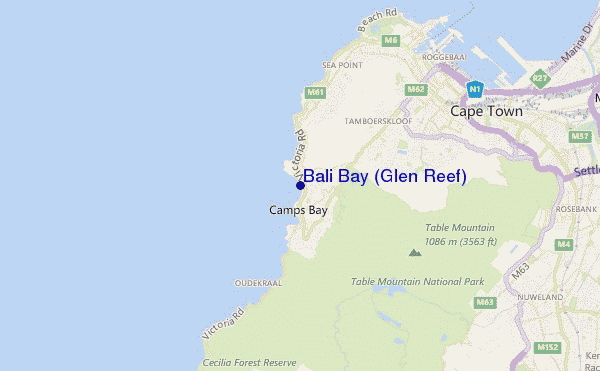 locatiekaart van Bali Bay (Glen Reef)