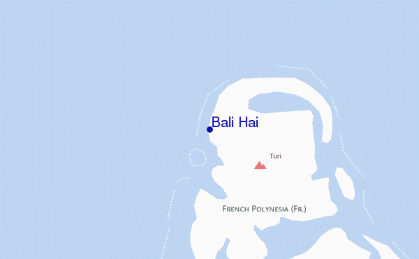 locatiekaart van Bali Hai