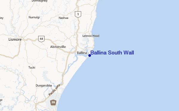 Ballina South Wall Location Map