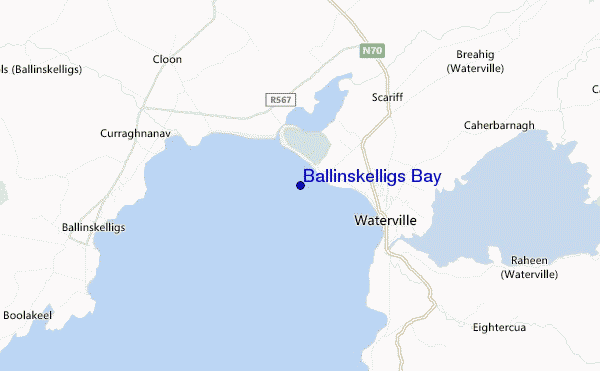 locatiekaart van Ballinskelligs Bay