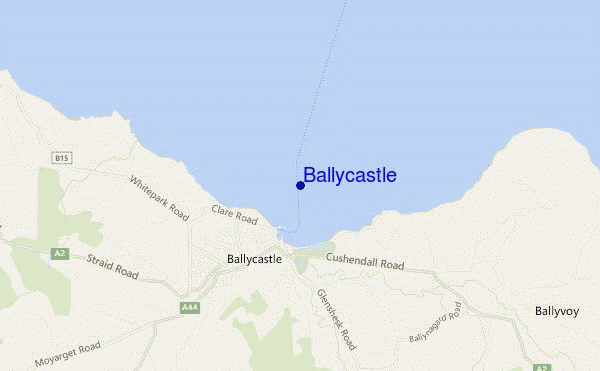 locatiekaart van Ballycastle