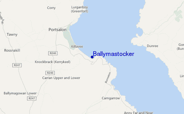 locatiekaart van Ballymastocker