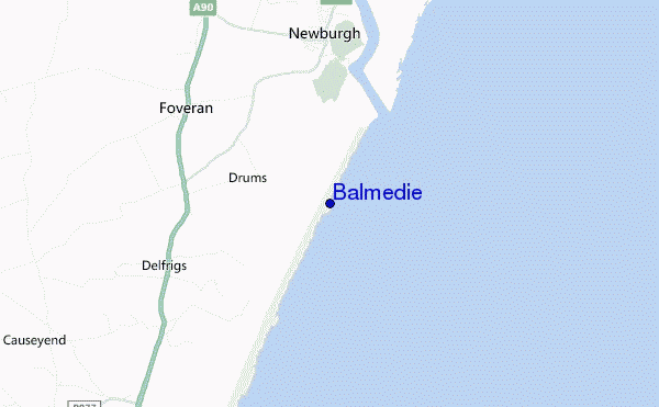 locatiekaart van Balmedie