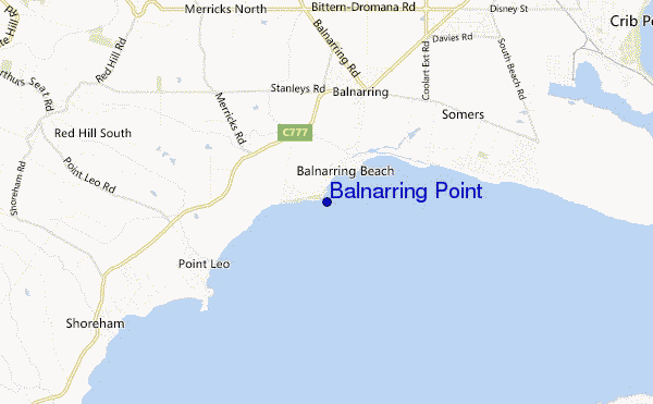 locatiekaart van Balnarring Point