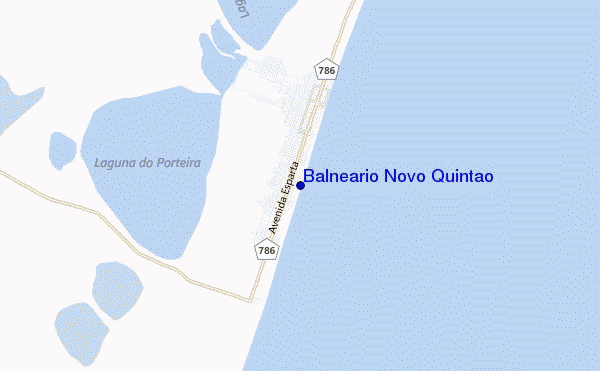 locatiekaart van Balneario Novo Quintao