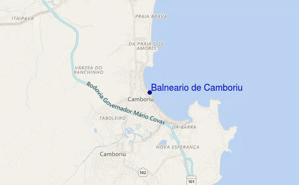 locatiekaart van Balneario de Camboriu