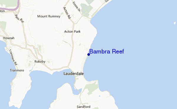locatiekaart van Bambra Reef