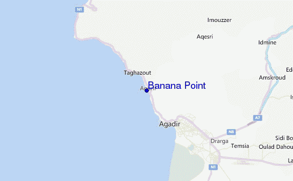 Banana Point Location Map