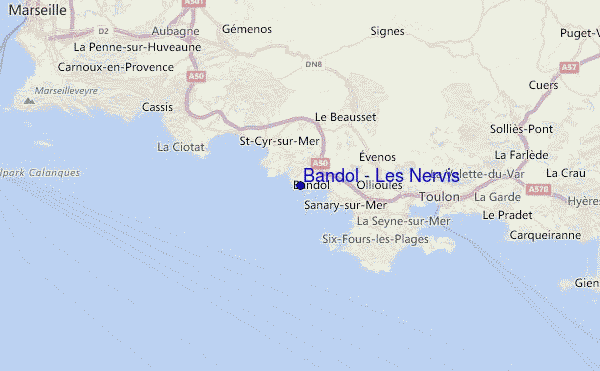 Bandol - Les Nervis Location Map