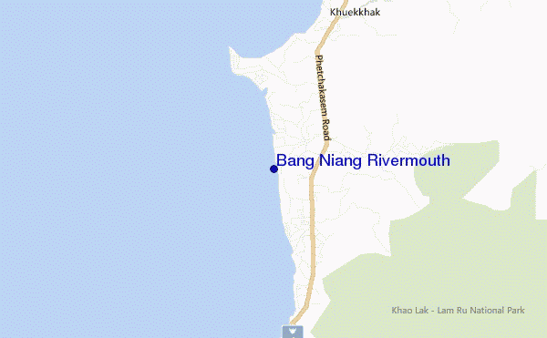 locatiekaart van Bang Niang Rivermouth