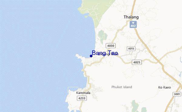 locatiekaart van Bang Tao