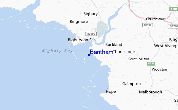 locatiekaart van Bantham