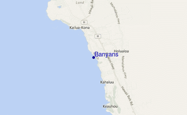 locatiekaart van Banyans