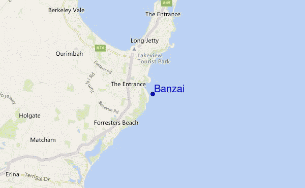 locatiekaart van Banzai