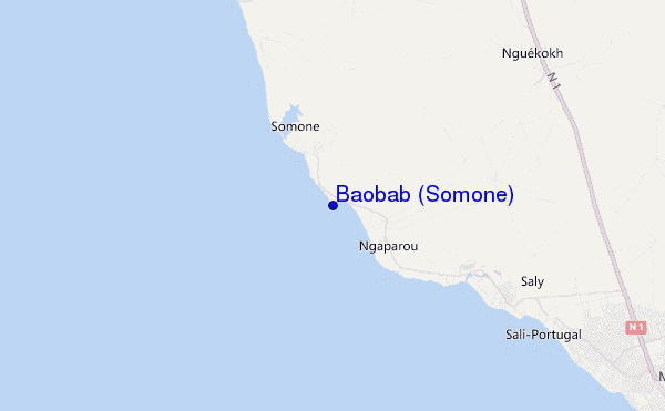 locatiekaart van Baobab (Somone)