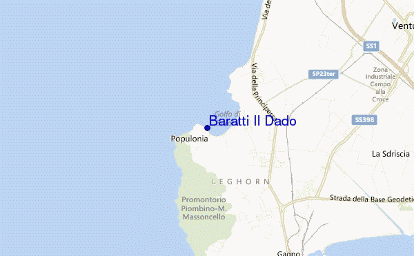locatiekaart van Baratti Il Dado