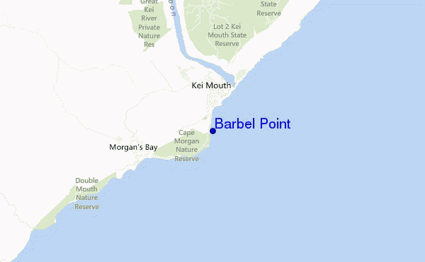 locatiekaart van Barbel Point