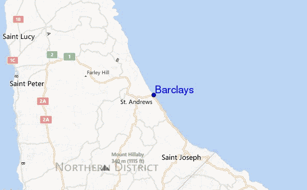 locatiekaart van Barclays