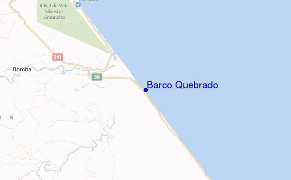 locatiekaart van Barco Quebrado