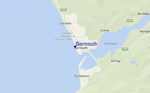 locatiekaart van Barmouth