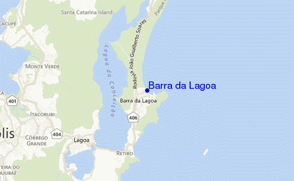 locatiekaart van Barra da Lagoa