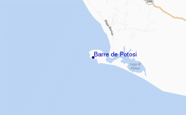 locatiekaart van Barre de Potosi
