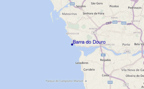 locatiekaart van Barra do Douro