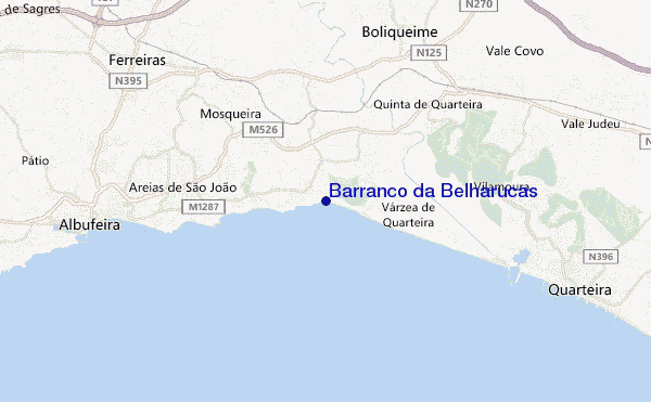 locatiekaart van Barranco da Belharucas