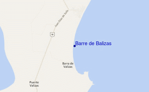 locatiekaart van Barre de Balizas