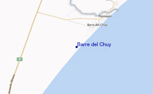 locatiekaart van Barre del Chuy