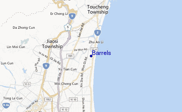 locatiekaart van Barrels