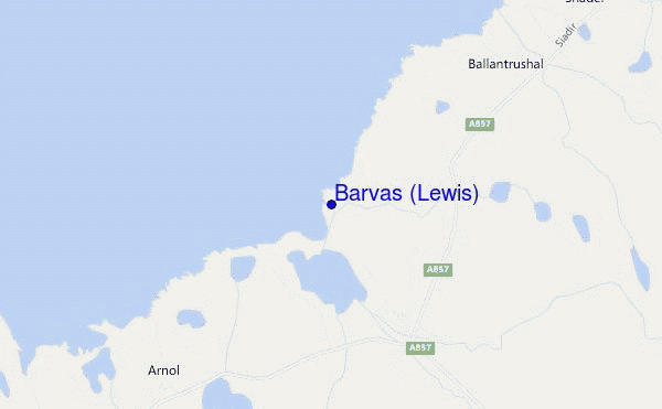 locatiekaart van Barvas (Lewis)