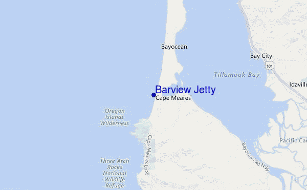 locatiekaart van Barview Jetty