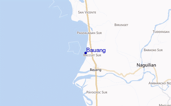 locatiekaart van Bauang