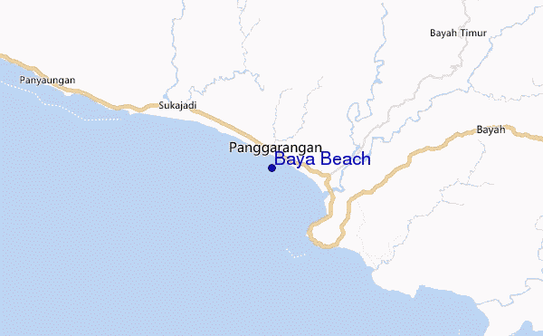 locatiekaart van Baya Beach