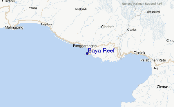 Baya Reef Location Map