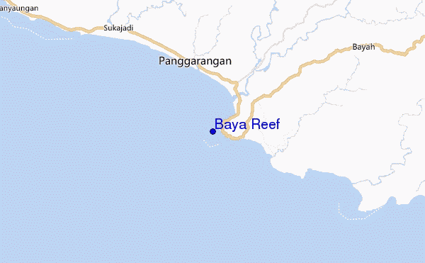 locatiekaart van Baya Reef