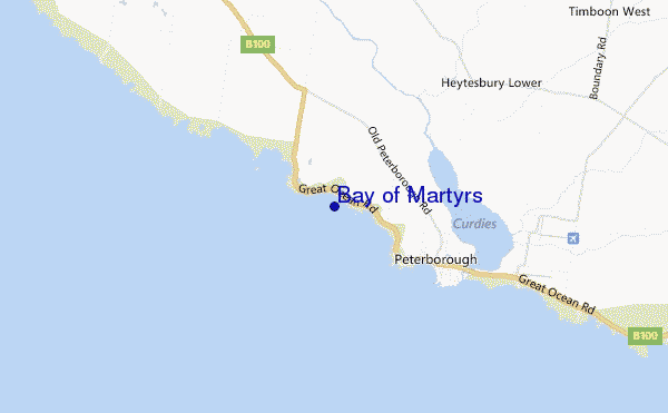 locatiekaart van Bay of Martyrs