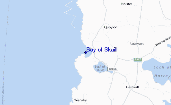 locatiekaart van Bay of Skaill
