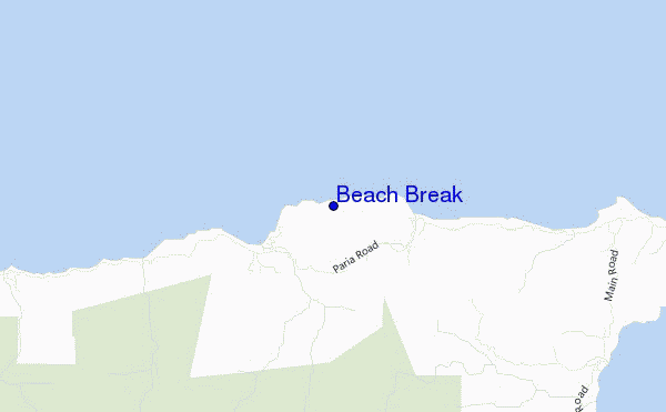 locatiekaart van Beach Break