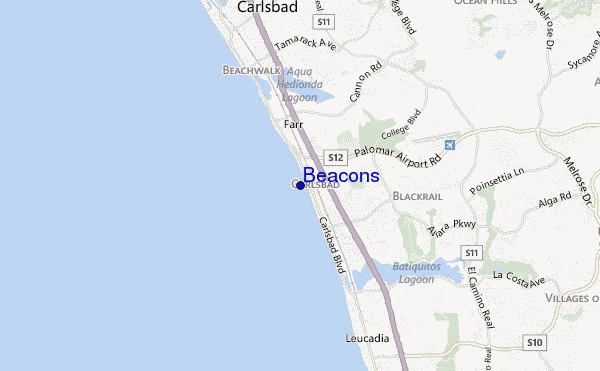 locatiekaart van Beacons